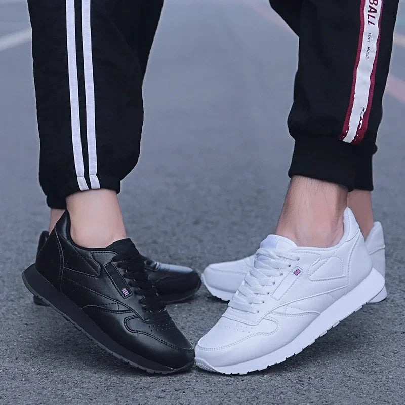 Men's Casual Vulcanized Sneakers – Breathable Lace-Up Sport Shoes