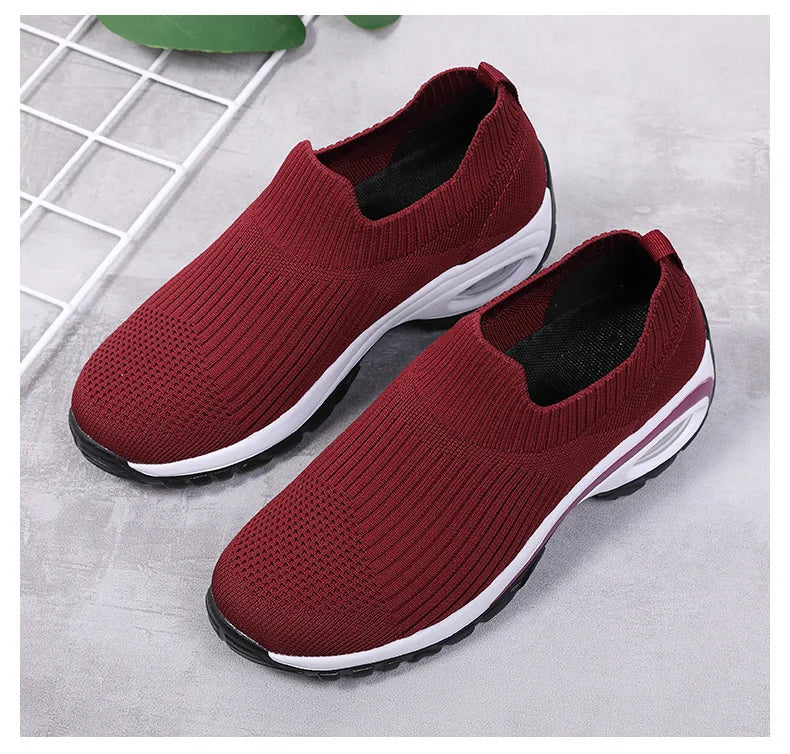 Women's Wedge Platform Sneakers – Breathable Casual Sport Shoes