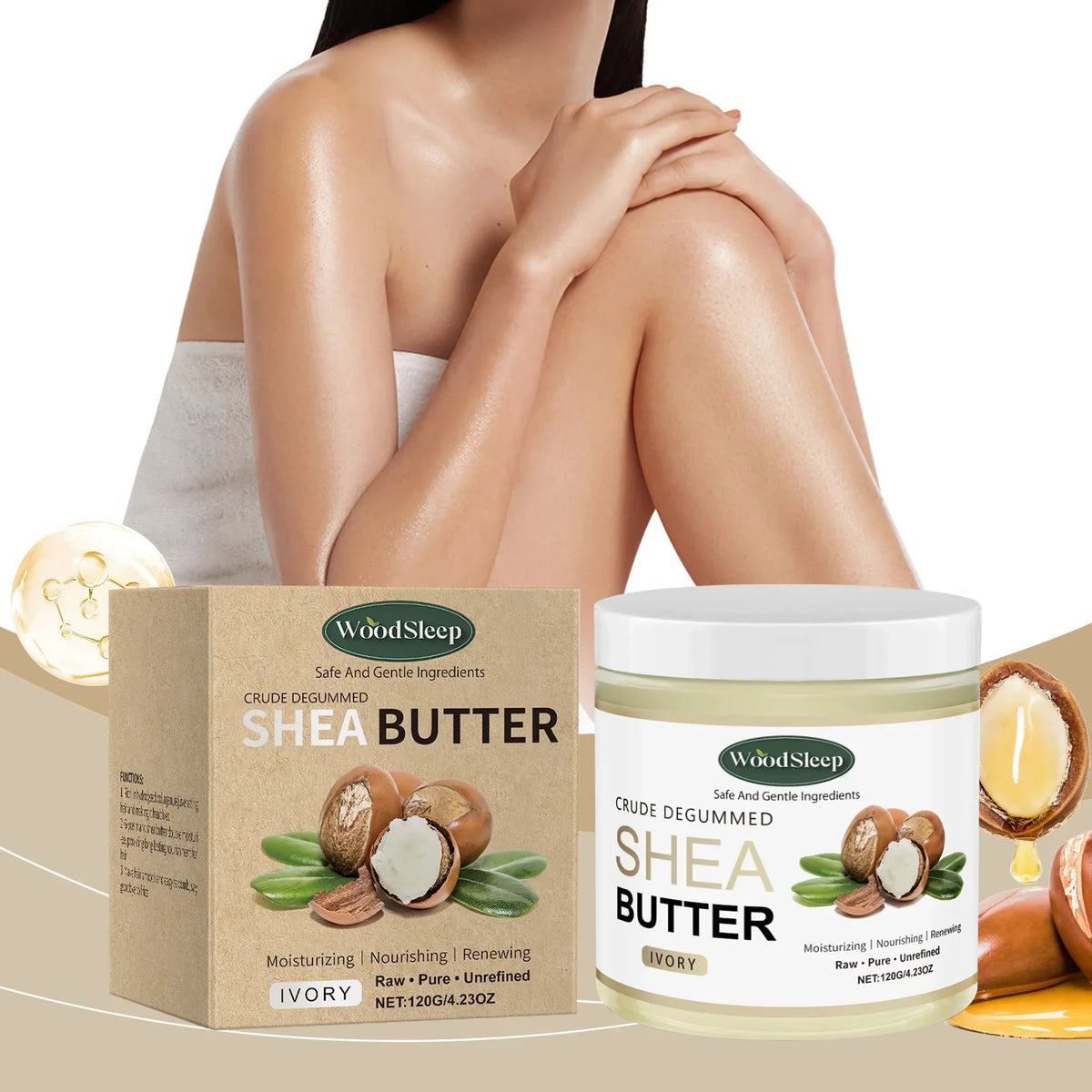 WOODSLEEP Shea Butter Cream – Deep Moisturizing Face & Body