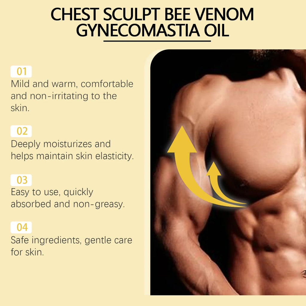 Bee Venom Gynecomastia Chest Shaping Massage Oil for Men