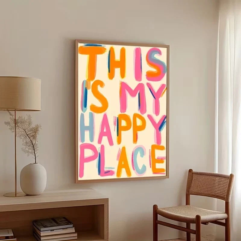 "This Is My Happy Place" Canvas Wall Art Print | Home Decor