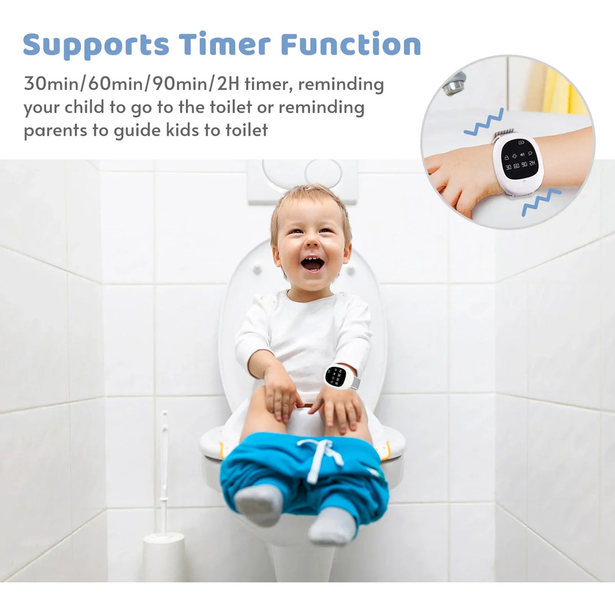Wireless Bedwetting Alarm with Wristband | Kids & Elderly
