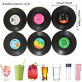 Vinyl Record Coasters Absorbent Retro Home Decor Coffee Cup Placement