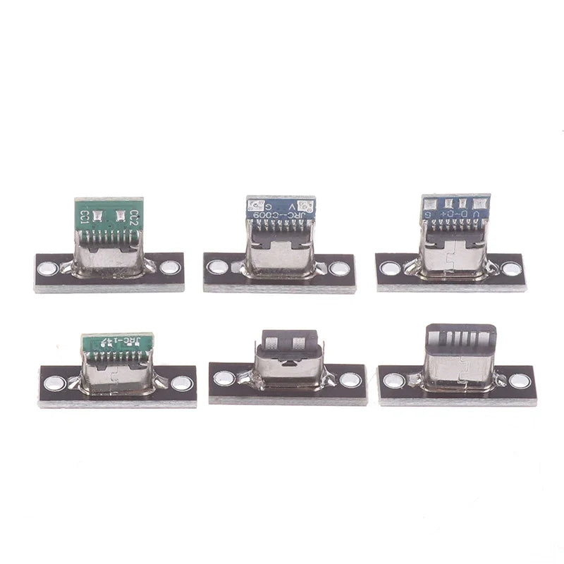 5-Pack USB 3.1 Type-C Female Socket Connector with Screw Plate