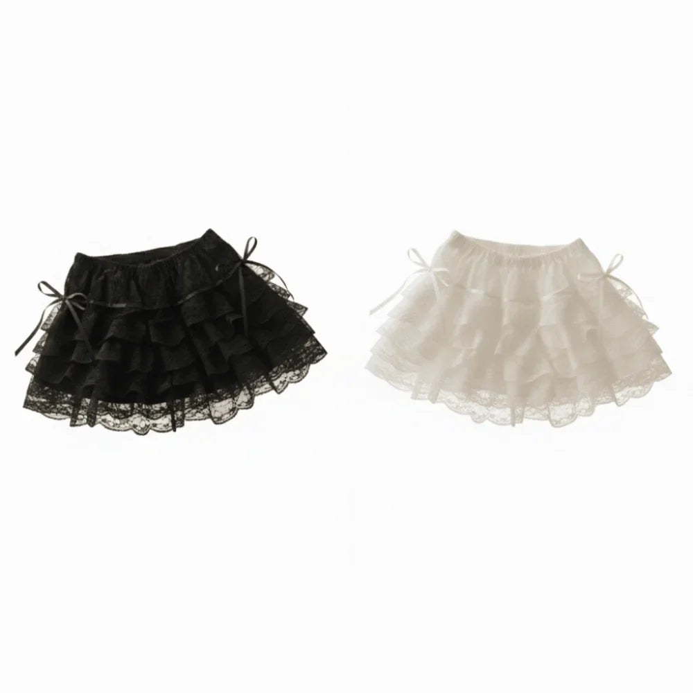 Kawaii Lace Ruffle Shorts – Lolita Layered Safety Pants