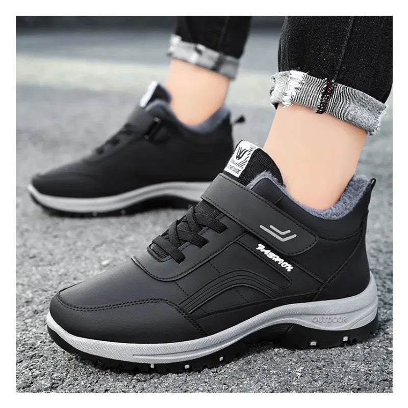 Men's Plush Snow Boots – Non-Slip Warm Winter Ankle Boots