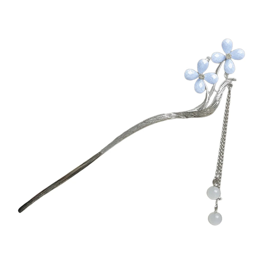 Chinese Style Alloy Hair Sticks – Floral Hanfu Hair Accessory