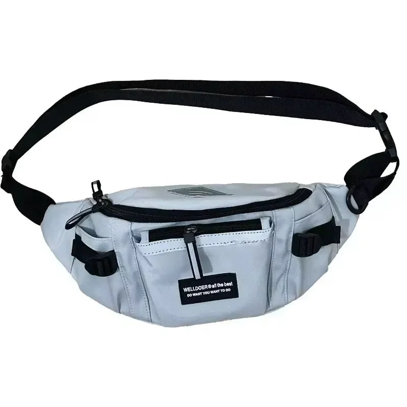 Harajuku Reflective Chest Bag – Unisex Crossbody & Waist Bag