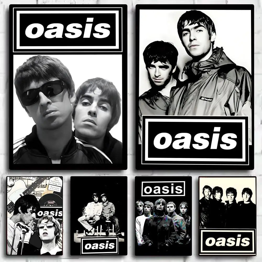 Oasis Classics Self-Adhesive Music Poster | Wall Art Sticker