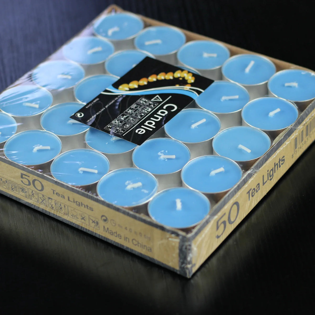 50-Pack Paraffin Tea Light Candles | Long-Burning Tealights