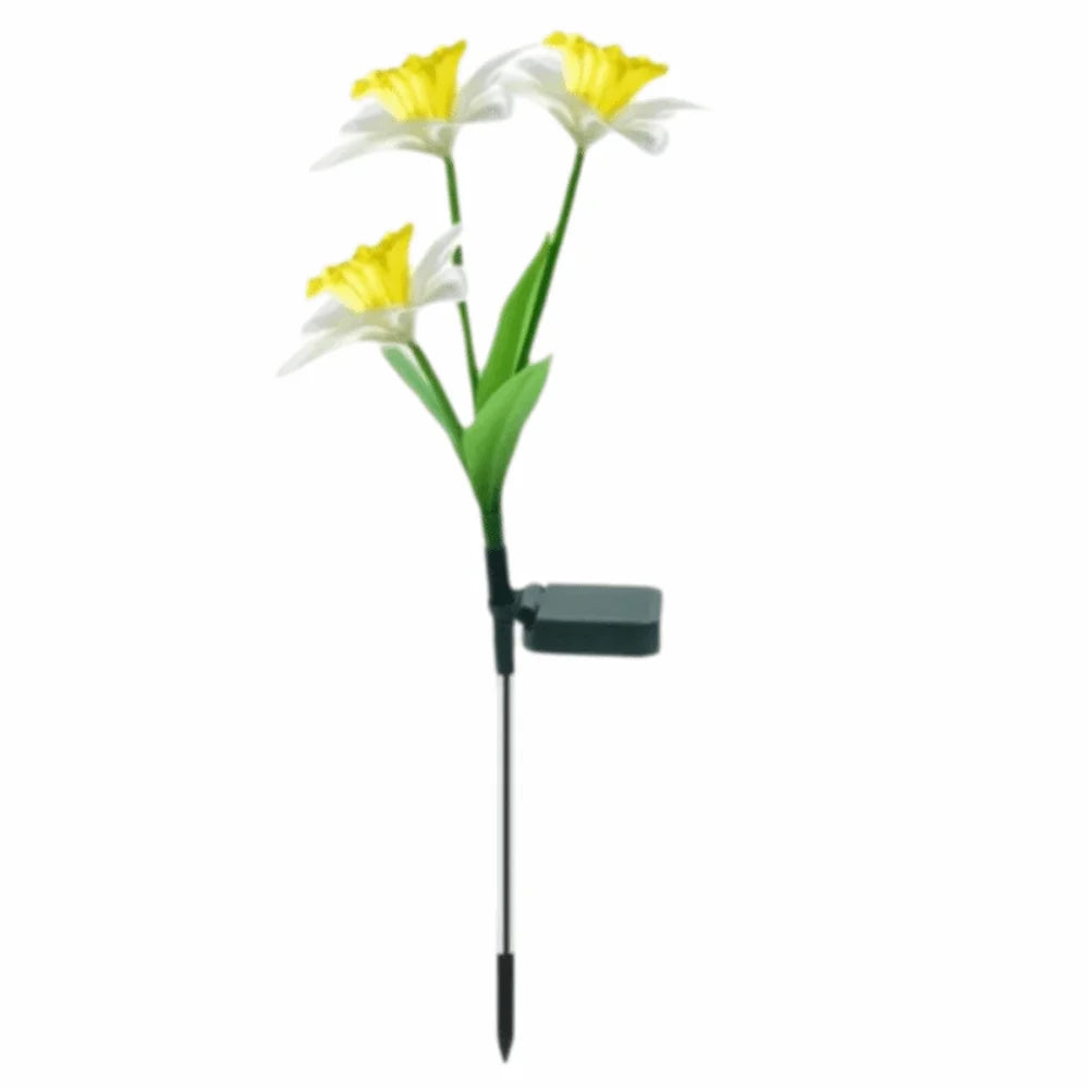 Solar Narcissus Flower Stake Lights – IP65 Waterproof Garden