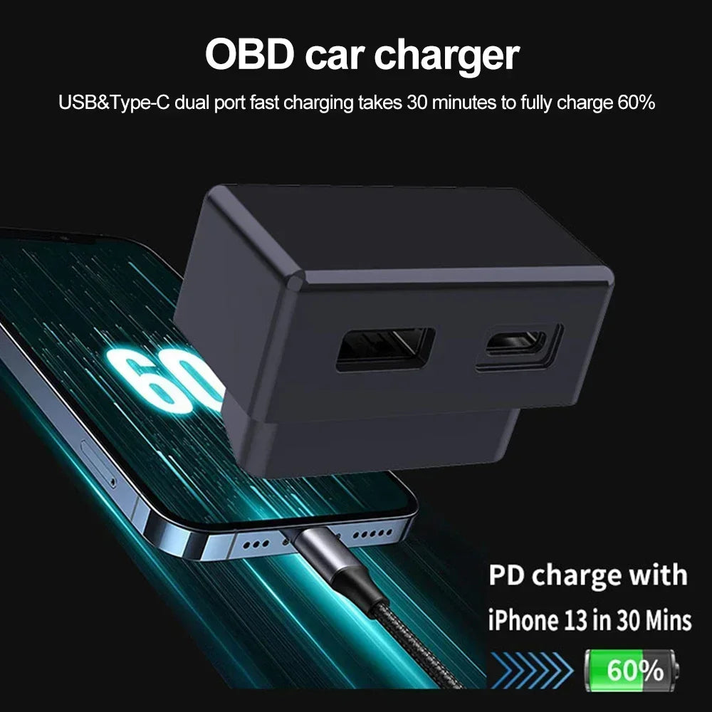 Tesla Model 3/Y/X/S OBD Charger Splitter – Dual USB Adapter
