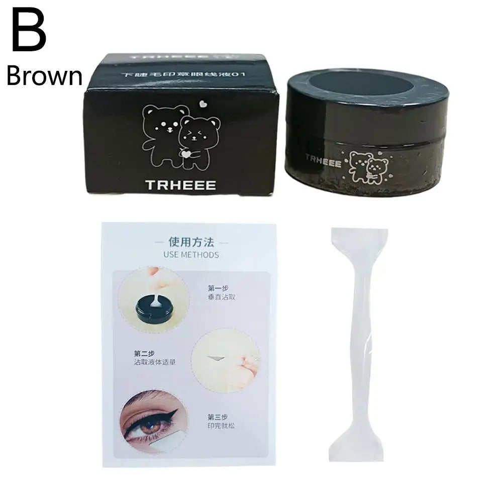 Double-Ended Eyeliner Stamp Set – Stencil & Inkpad Kit