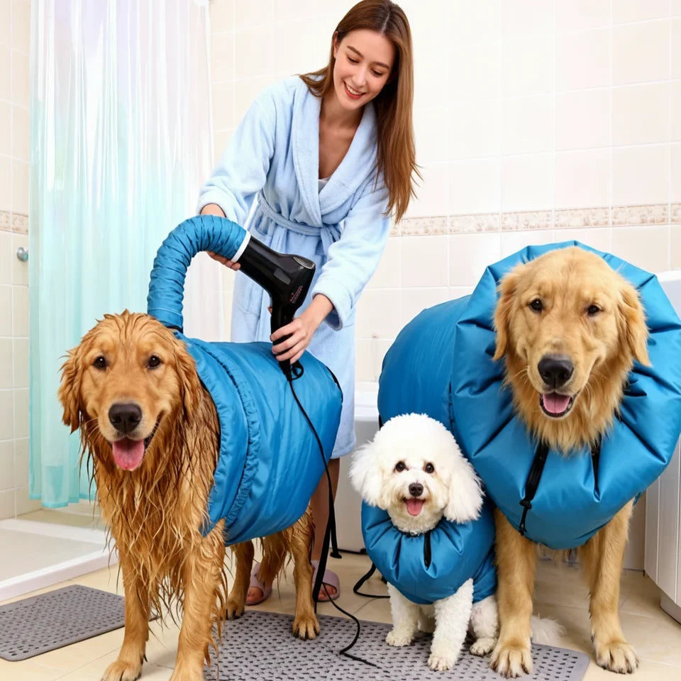 Portable Pet Drying Bag – Folding Dog & Cat Dryer Box