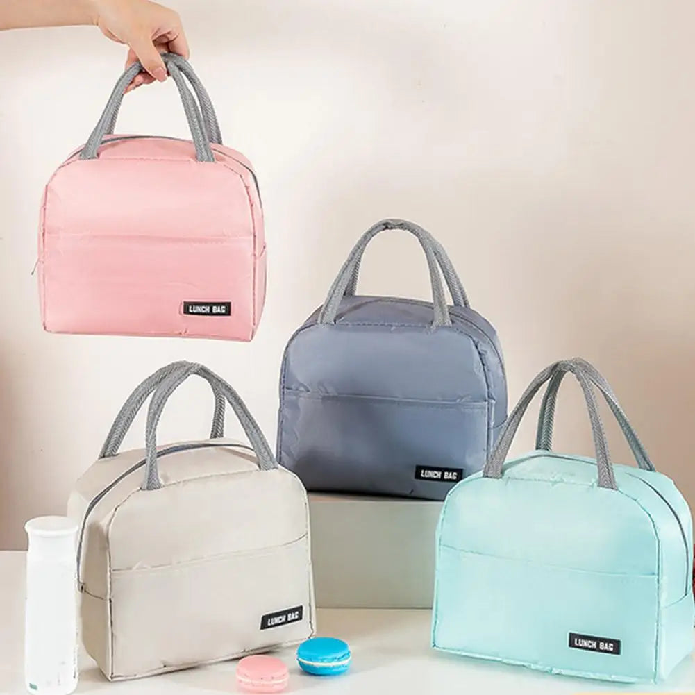 Insulated Oxford Cloth Lunch Bag – Leakproof & Zipper Closure