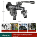 Freeze-Proof 2-Way Garden Faucet – Dual Outlet Zinc Alloy Tap