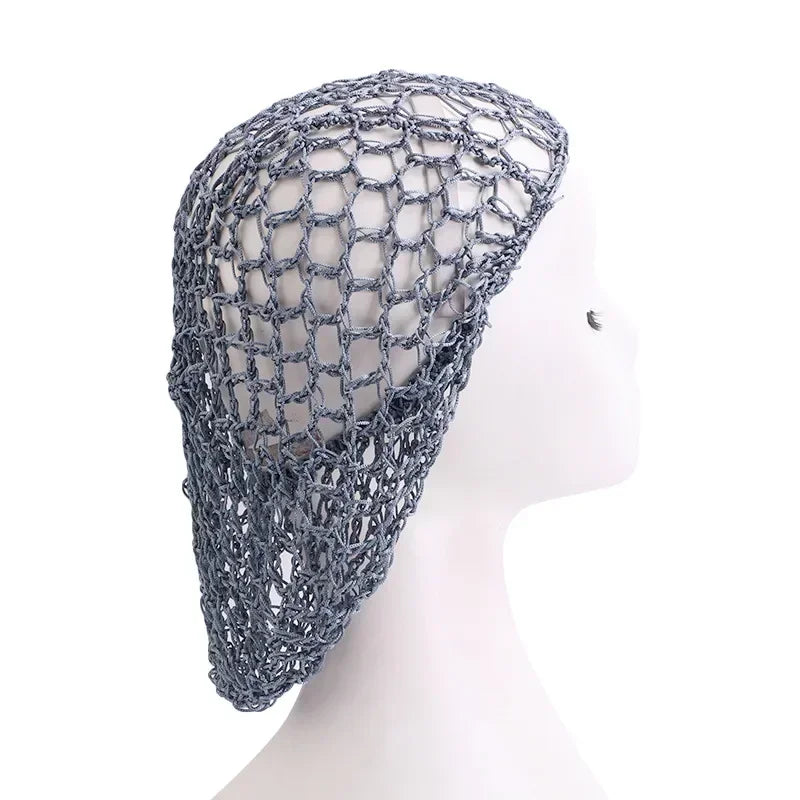 Women's Mesh Crochet Turban Beanie | Sleep Cap & Snood Hat
