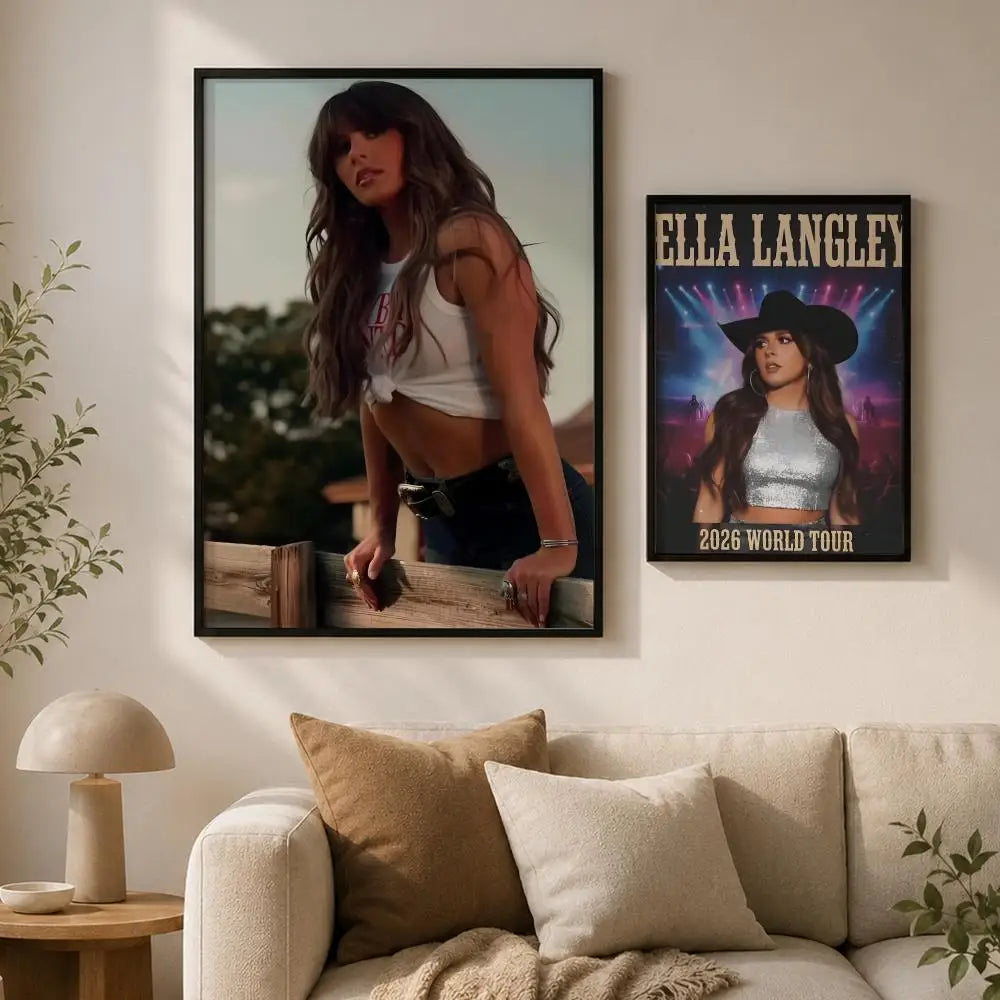 Ella Langley Peel-and-Stick PVC Wall Poster – HD Music Art