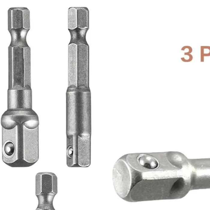 Drill Socket Adapter Impact Extension Bits Bar 1 4 3 8 2 Hex Shank