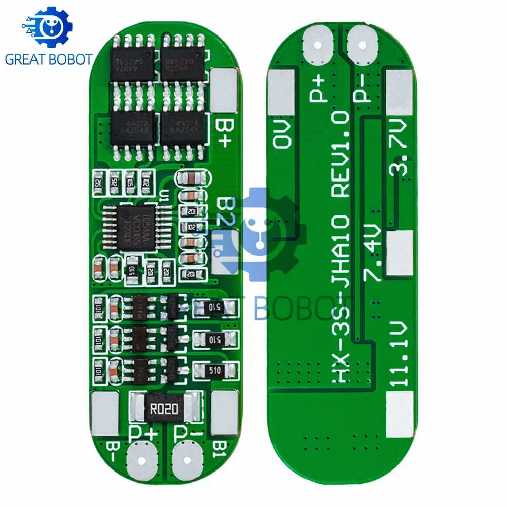 3S 10A BMS 12V Li-ion Battery Protection Board for 18650