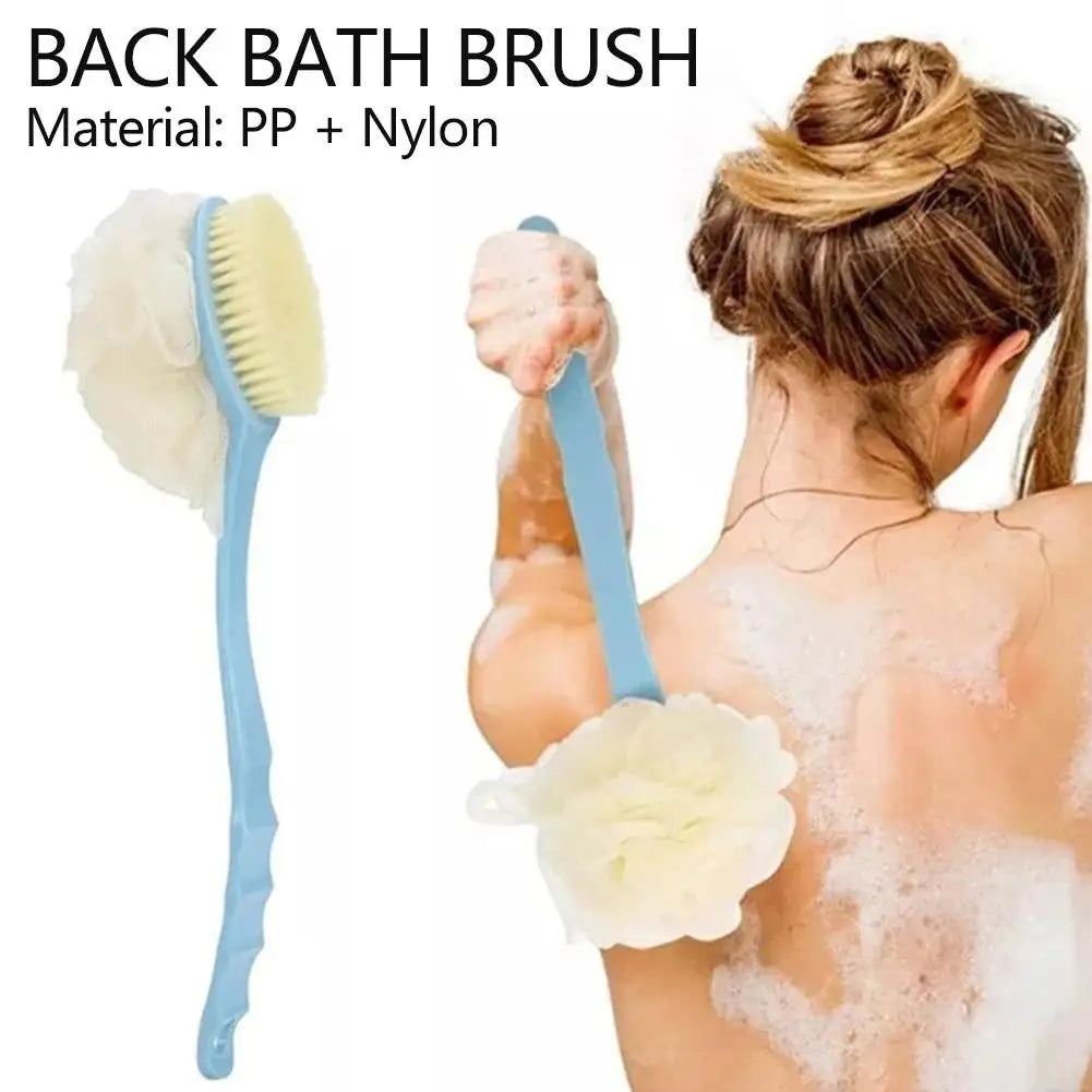 Long Handle Two-Sided Exfoliating Body Back Brush & Massager