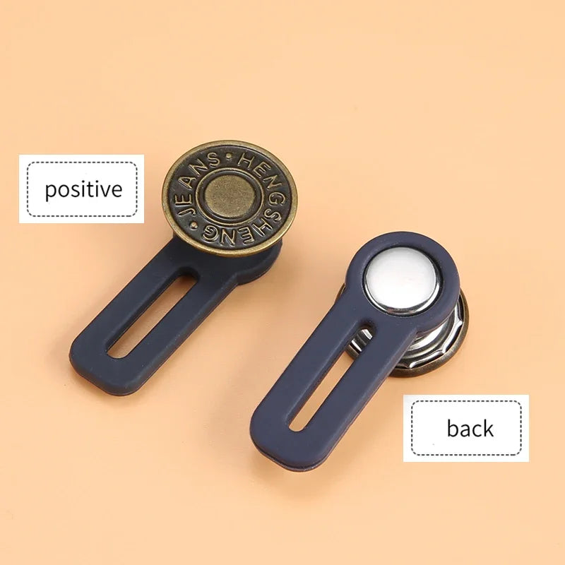 Metal Jeans Button Extenders – No-Sew Waist Buckle Kit 5/10 Pcs
