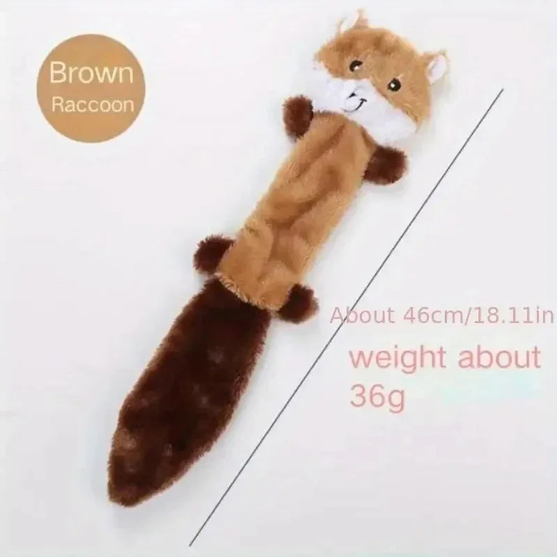 Plush Squeaky Dog Toy – Bite-Resistant Fleece Chew Toy