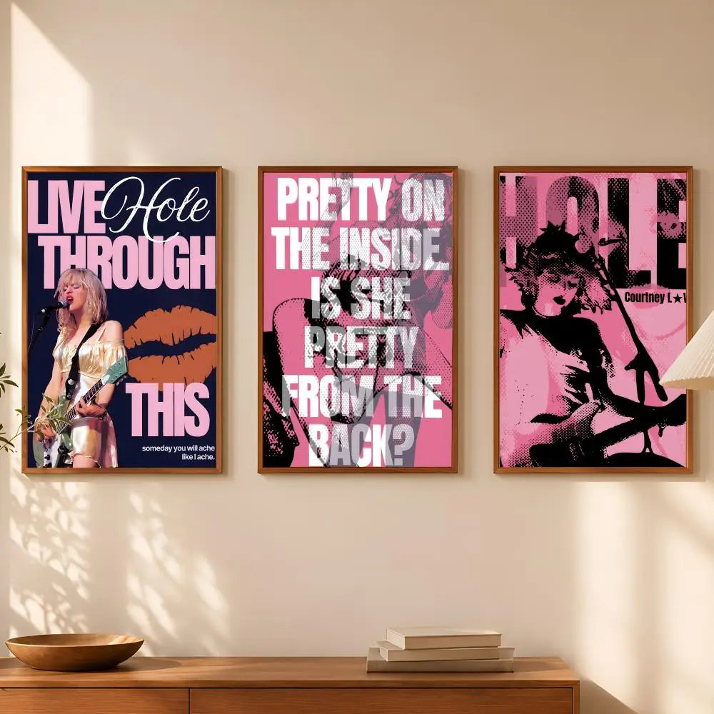 Band H-Hole Self-Stick HD PVC Wall Art Poster – Waterproof Decor