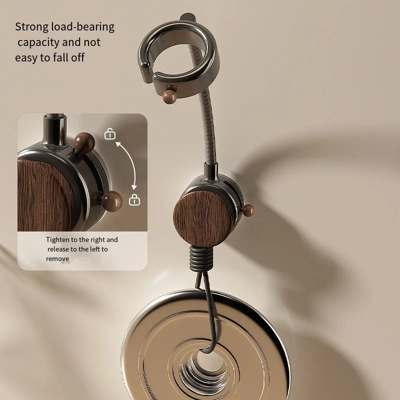 Wall-Mounted Hair Dryer Holder | 360° Rotatable, No-Drill Rack