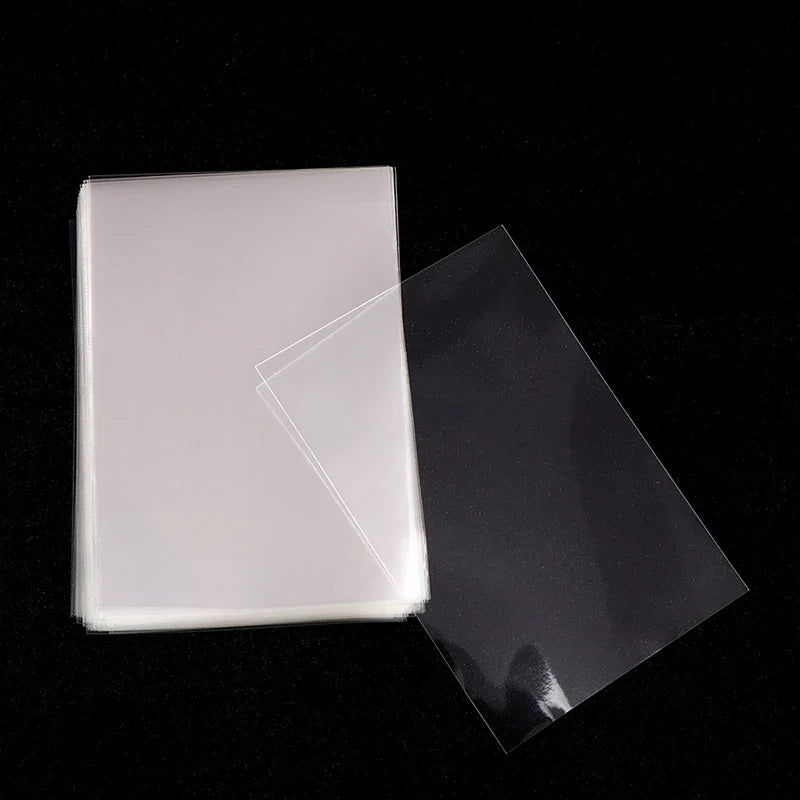100 PCS Transparent Card Sleeves 9×6cm | PVC Card Protectors