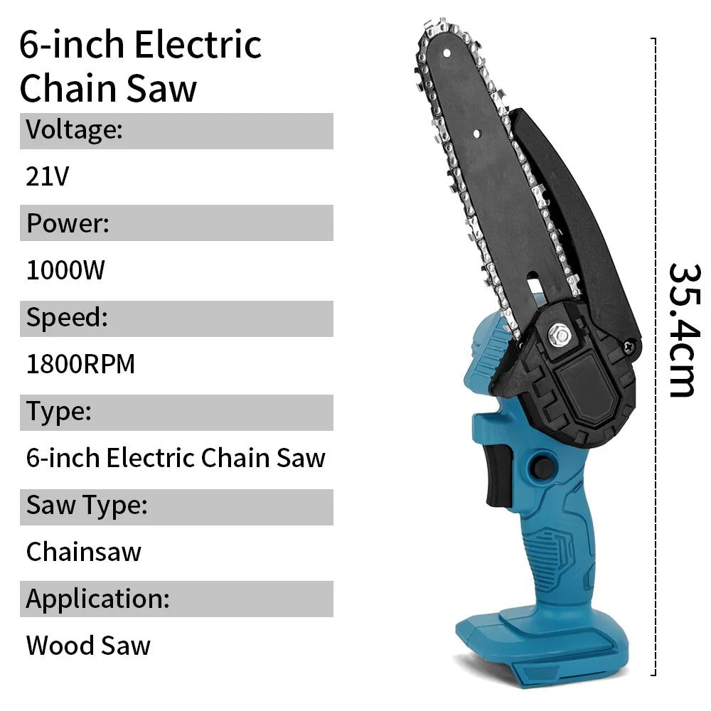 4/6 Inch Cordless Mini Chainsaw for Makita 18V Battery | No Battery