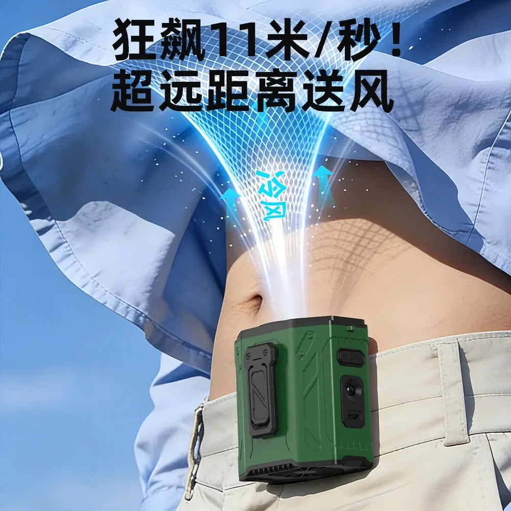 Portable Neck & Waist Fan – Rechargeable Wearable Cooling Fan