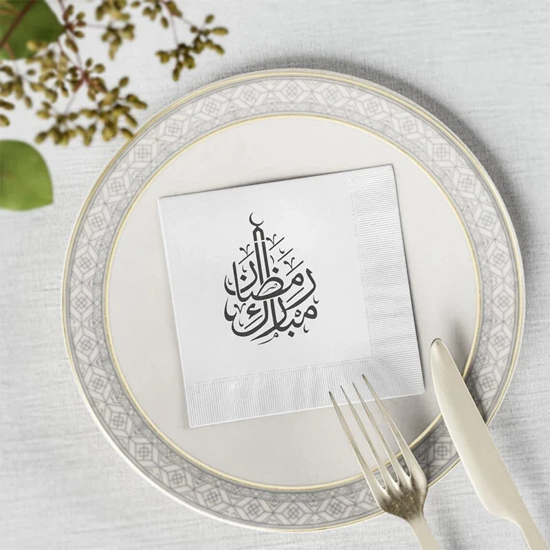 20-Pack Eid Mubarak Ramadan Paper Napkins | Table Décor
