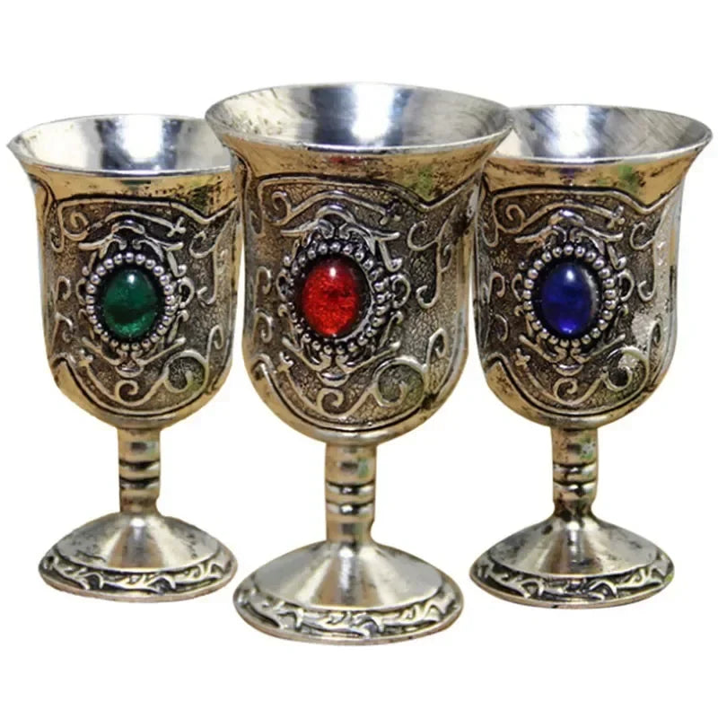 Vintage Wine Glasses Metal European Champagne Cocktail Bars