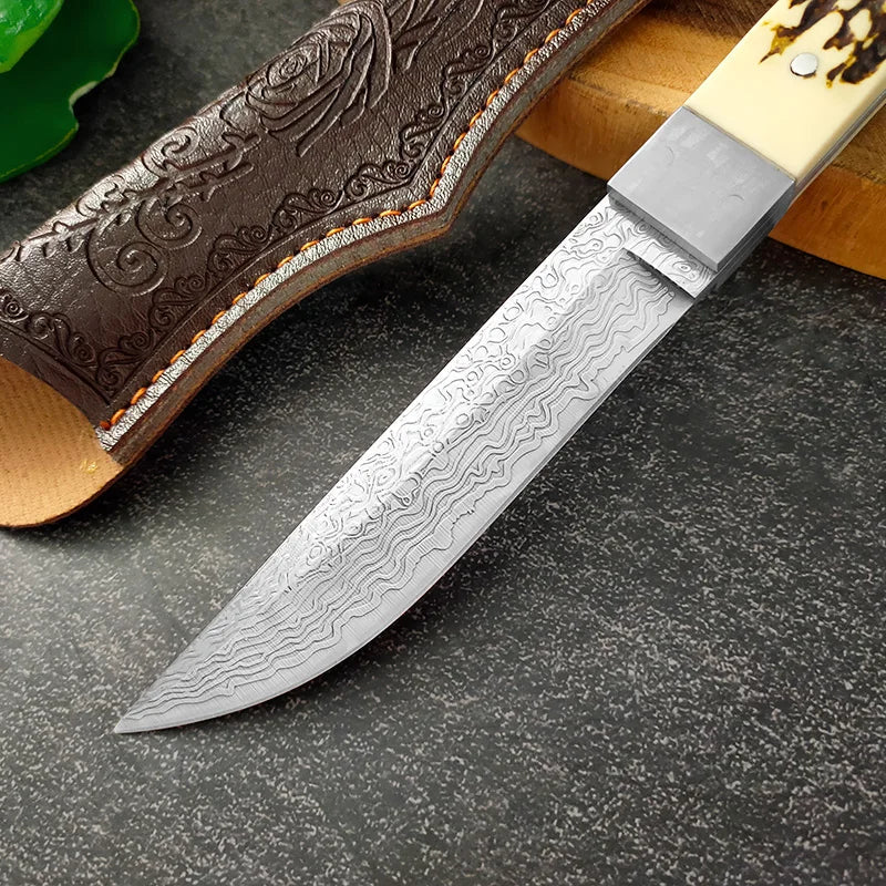 InLeung Damascus Kitchen Cleaver – Hand Forged Stainless Steel