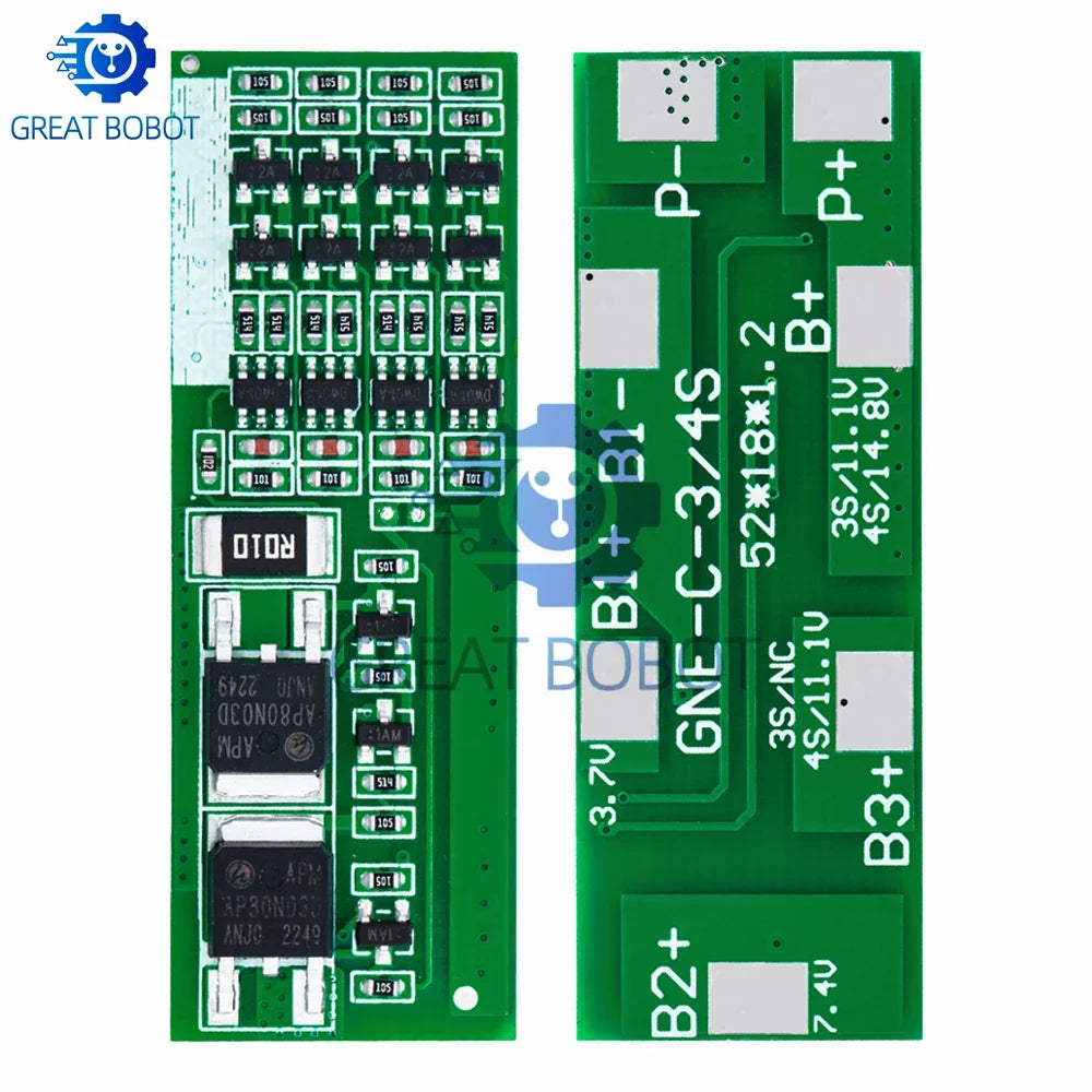 4S 8A BMS Li-ion Battery Protection Board – 14.8V Charger Module