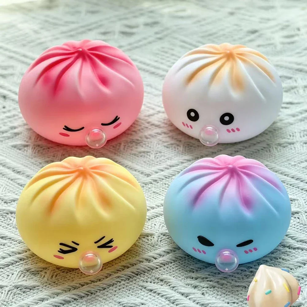 Bubble Spitting Baozi Squishy Fidget Toy – Dumpling Squeeze