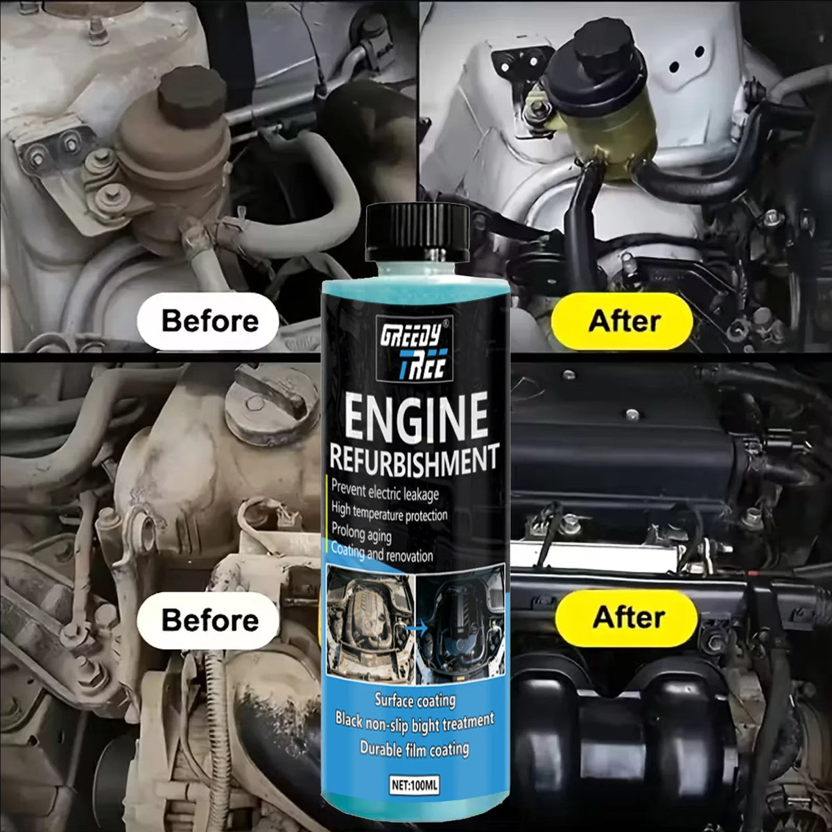 Rinse-Free Car Engine Compartment Cleaner Spray – 100ml