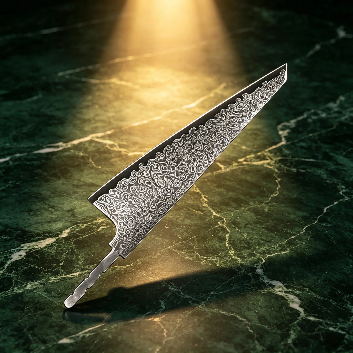 Damascus Steel Cleaver Blade Blank – Hand Forged DIY Knife