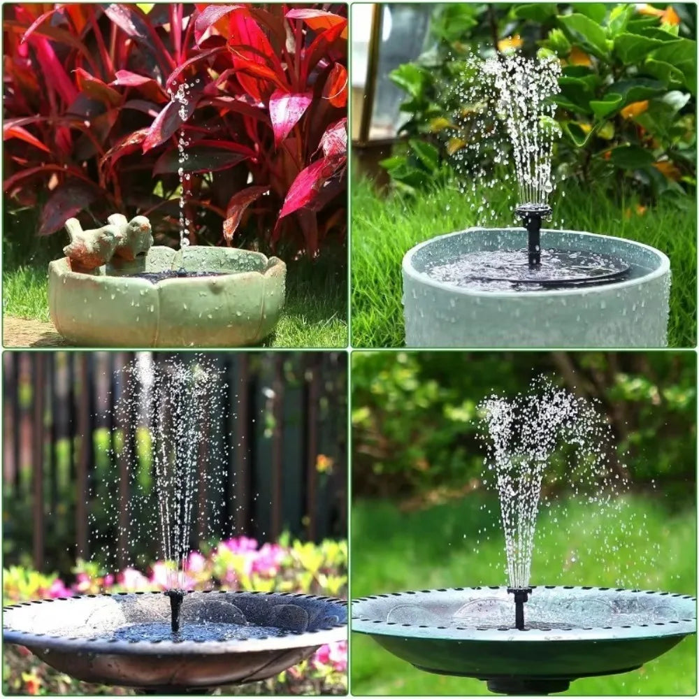 3.5W Solar Bird Bath Fountain Pump – 6 Nozzles | Garden Pond