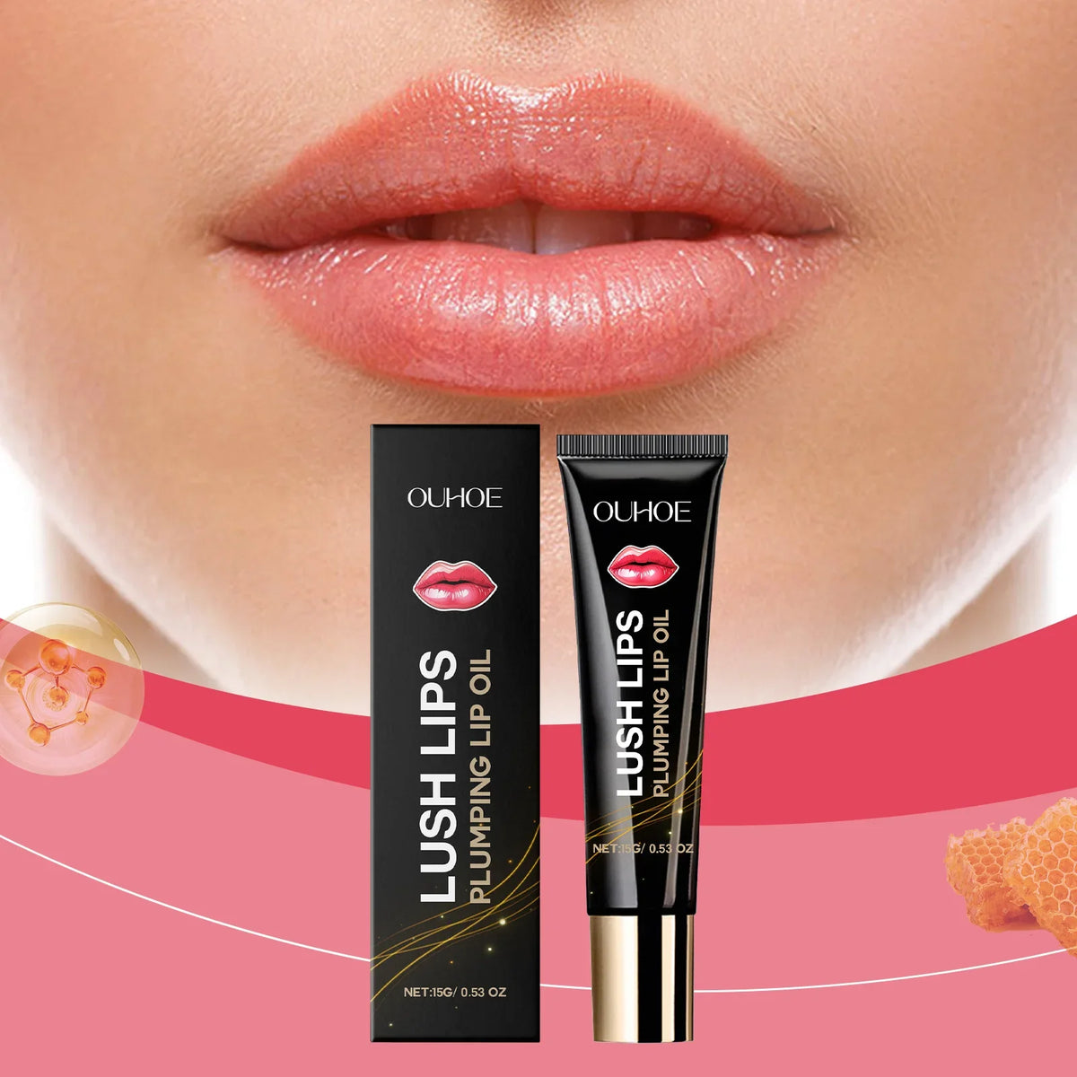 Ouhoe Lip Plumper Oil – Instant Volume & Moisturizing Gloss