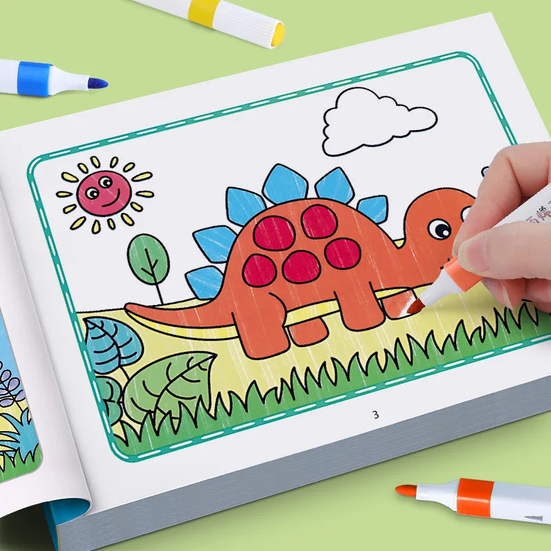 Children's Coloring Book Graffiti Cartoon Animal Drawing Fun Suitable