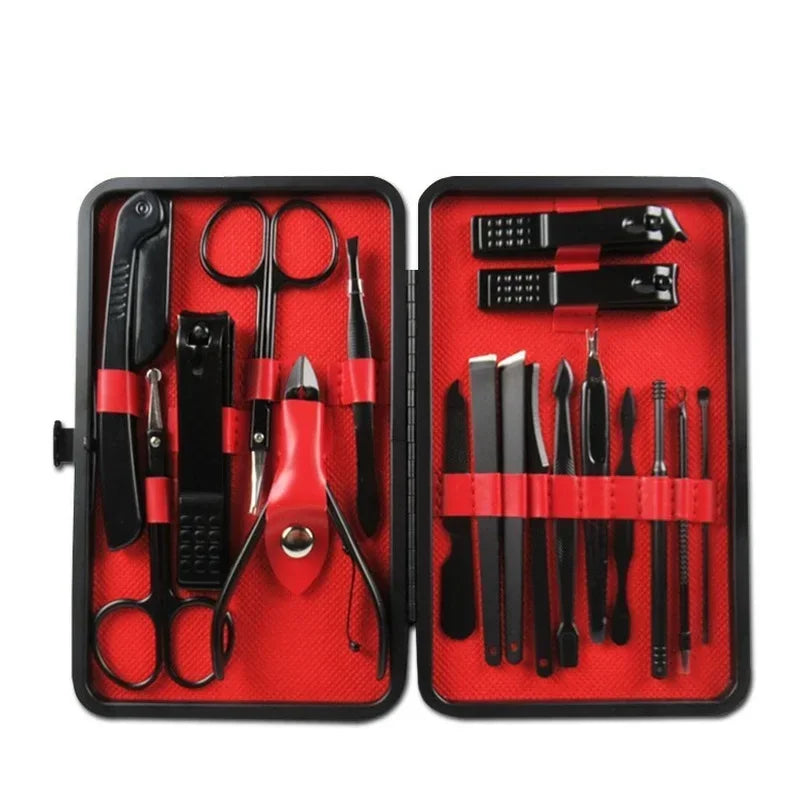 Professional Stainless Steel Manicure Set & Nail Grooming Kit