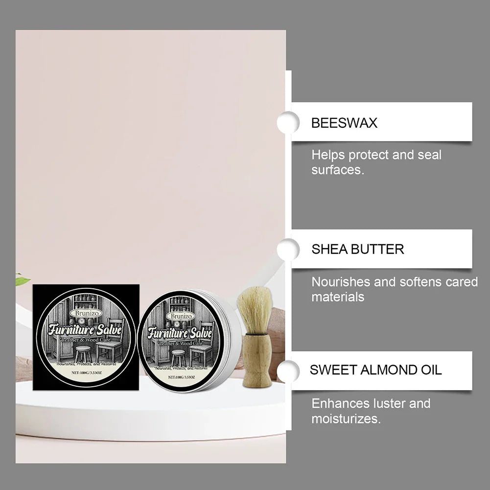 Beeswax Leather Conditioner & Wood Scratch Repair Cream