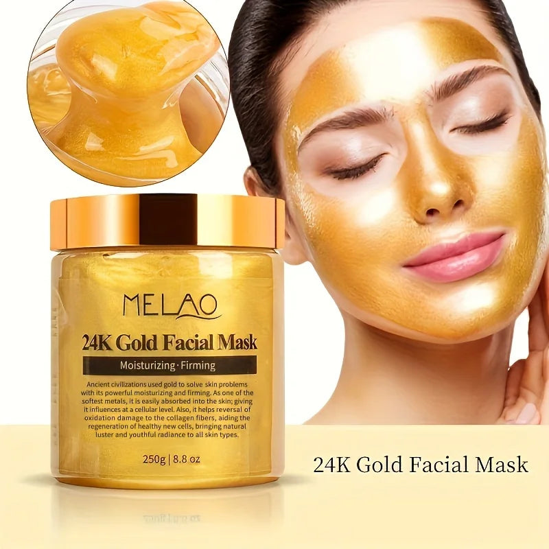 MELAO 24K Gold Collagen Face Mask – Moisturizing Anti-Aging