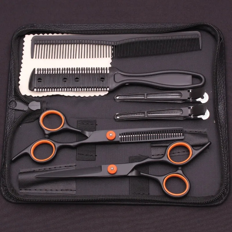 6" Stainless Steel Hair Cutting & Thinning Shears Set