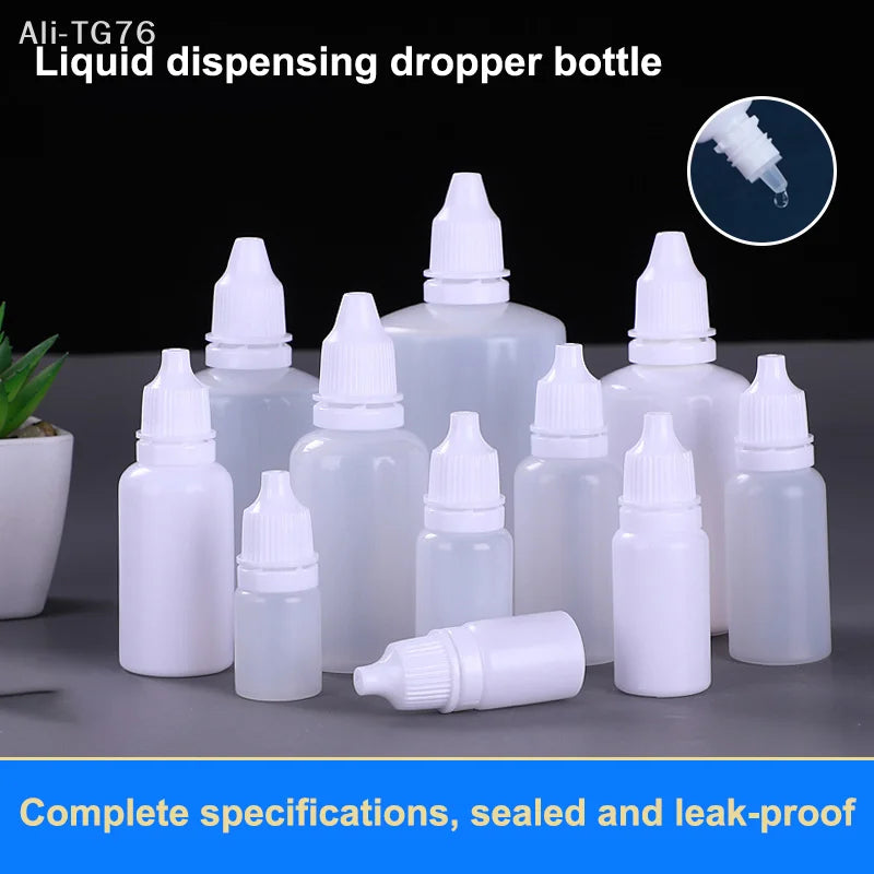 10-Pack Refillable Empty Eye Drop Squeeze Bottles 5–30ml