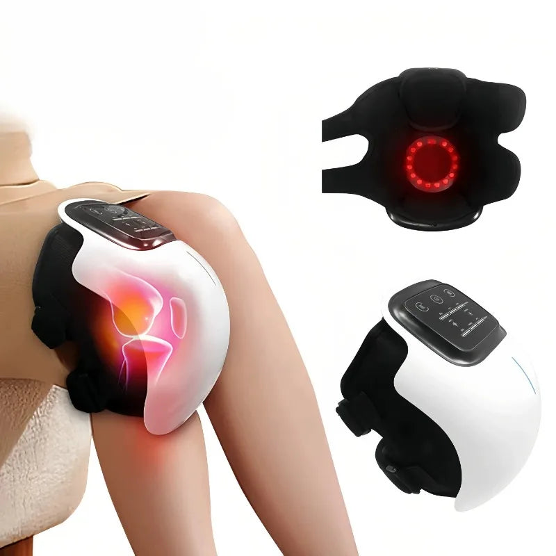Cordless Heated Knee Massager | 3 Vibration Modes & LED Screen