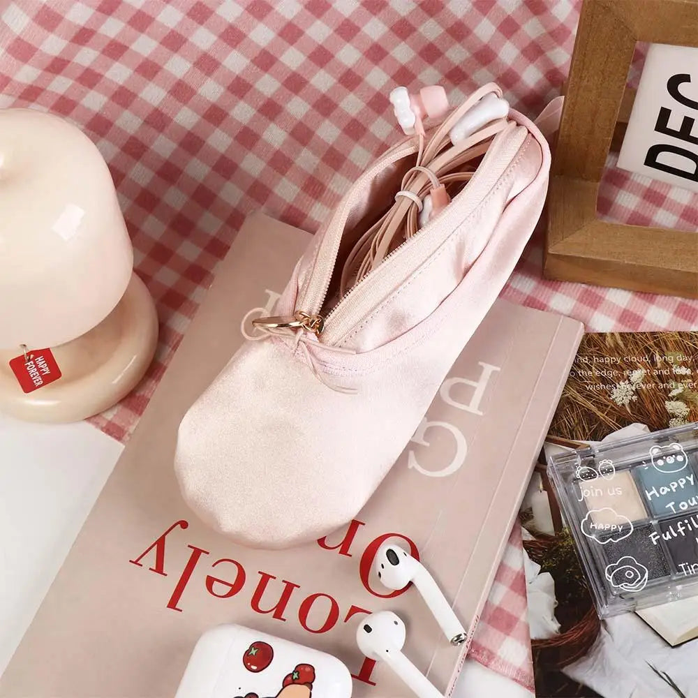 Ballet Shoes Pencil Case & Satin Makeup Bag – Large Organizer