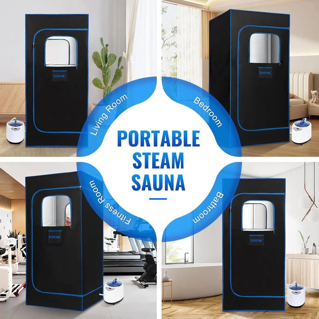 Portable Full Body Steam Sauna Spa – 4L 1500W Remote & Chair